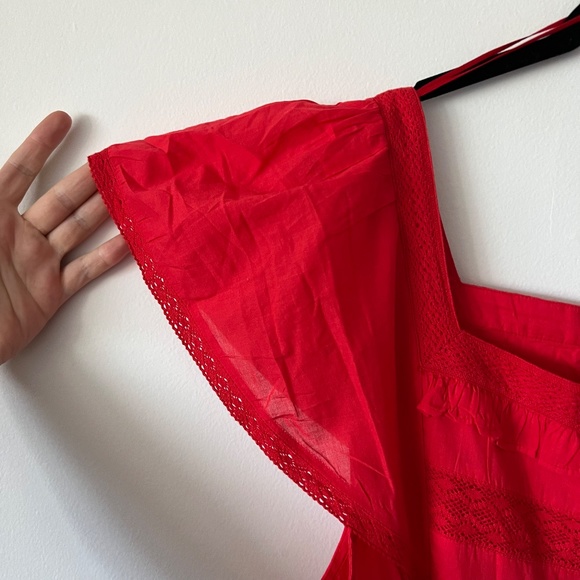 Draper James Red Tie Waist Peasant Dress NWT size XXL - Picture 9 of 16